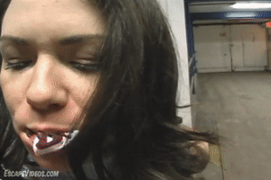 www.escapevideos.com - Stephanie Gagged Hopping Plaid Pants thumbnail